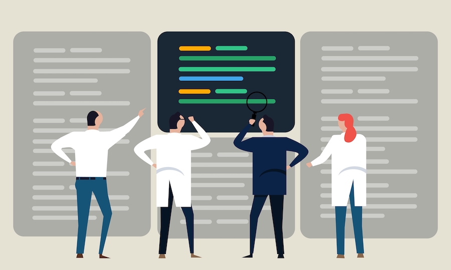 Graphic showing choosing an LMS