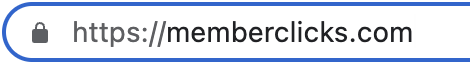 MemberClicks URL with https and lock for cyber security