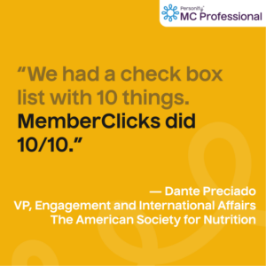 MemberClicks MC Professional Case Study Quote The American Society for Nutrition