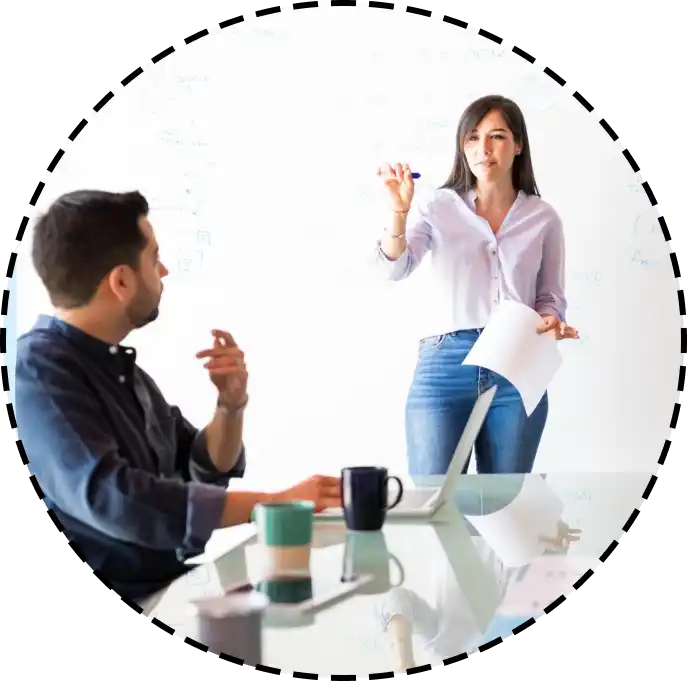 colleagues giving a presentation