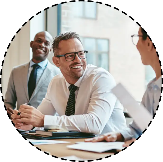 meeting at a conference table