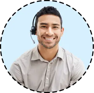 smiling phone support worker