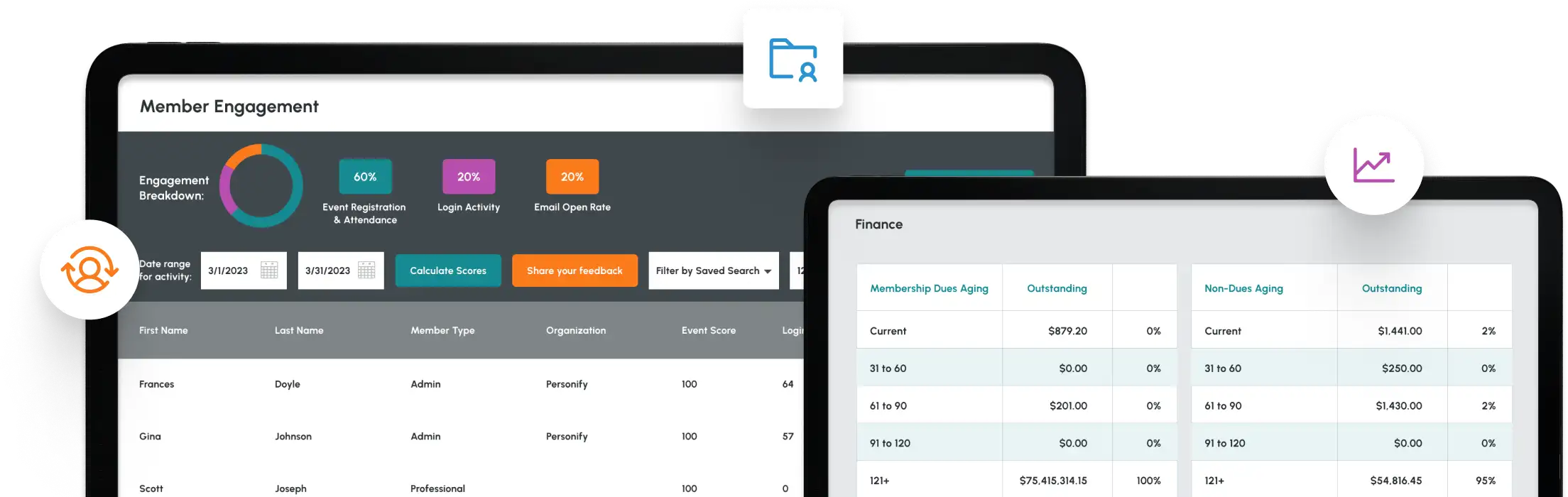 member engagement screen